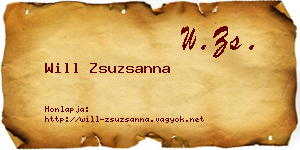 Will Zsuzsanna névjegykártya